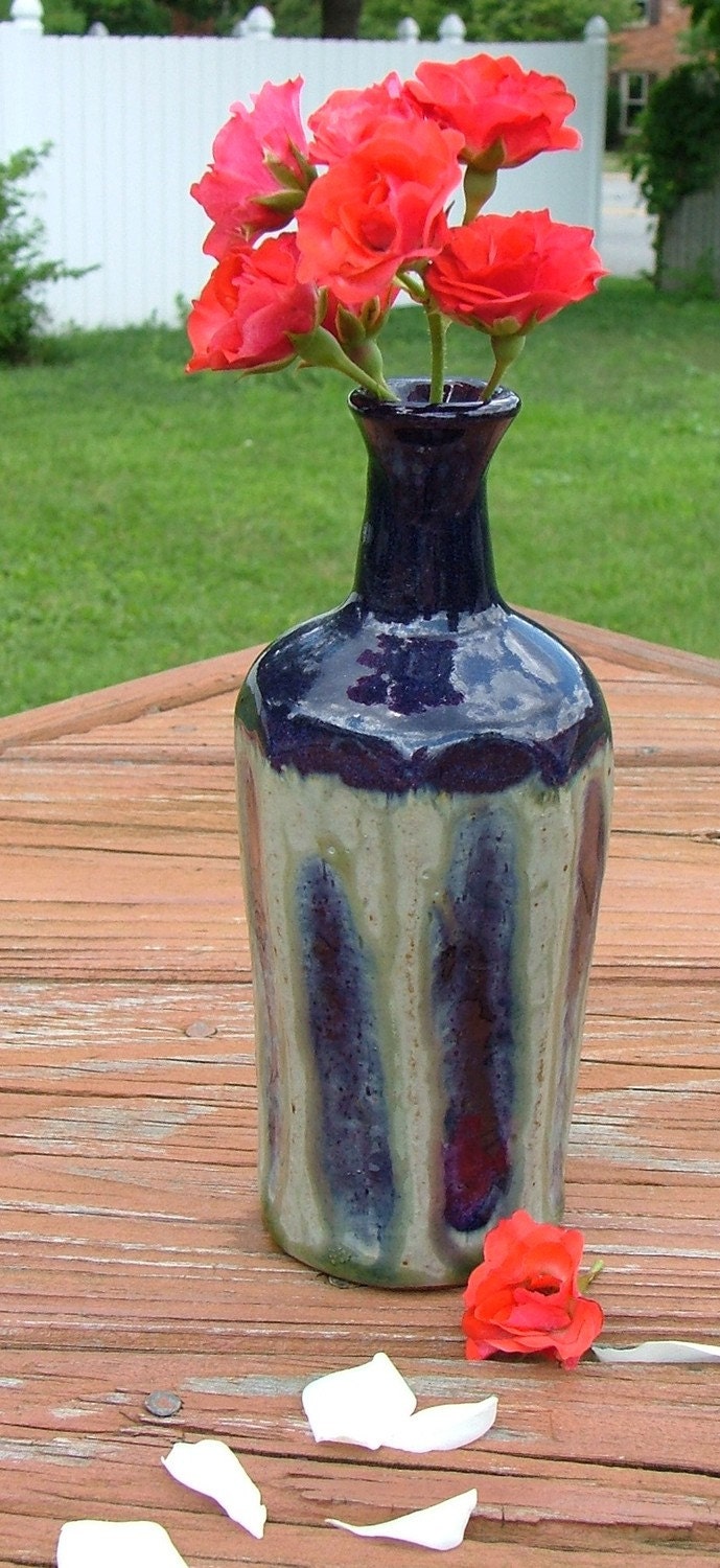 Small Cobalt and Ash Bottle - Perfect for Insense or Oil