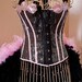PRINCESS - pink black Circus Corset Burlesque Costume dress 2XL