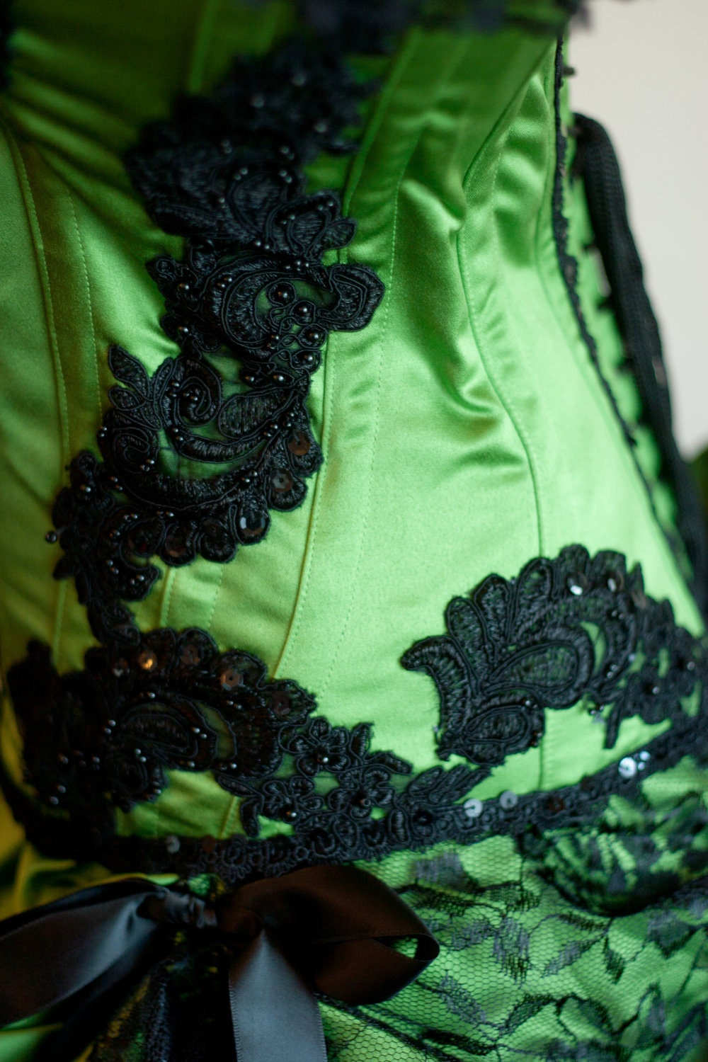 GREEN GYPSY - Burlesque Costume Corset dress for party dress