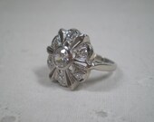 Vintage Diamond Ring, Engagement ring, Diamond Engagement ring, Right Hand ring, 14k, Vacation SALE
