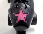 DA-45 Leather Toe Guards with Hot Pink Star