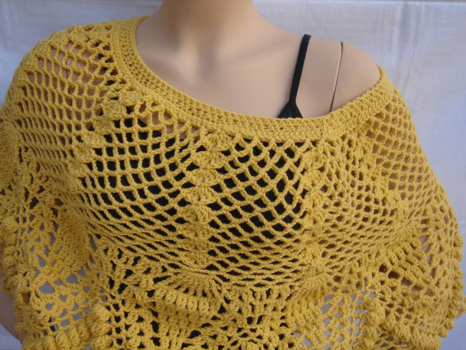 Citrine Harvest tones crochet poncho