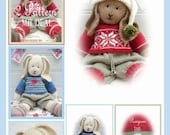 Bo & Oscar/ 2 Toy knitting Patterns/ MJT Deal / Boy Bunnies / PDF DIGITAL Instant Download