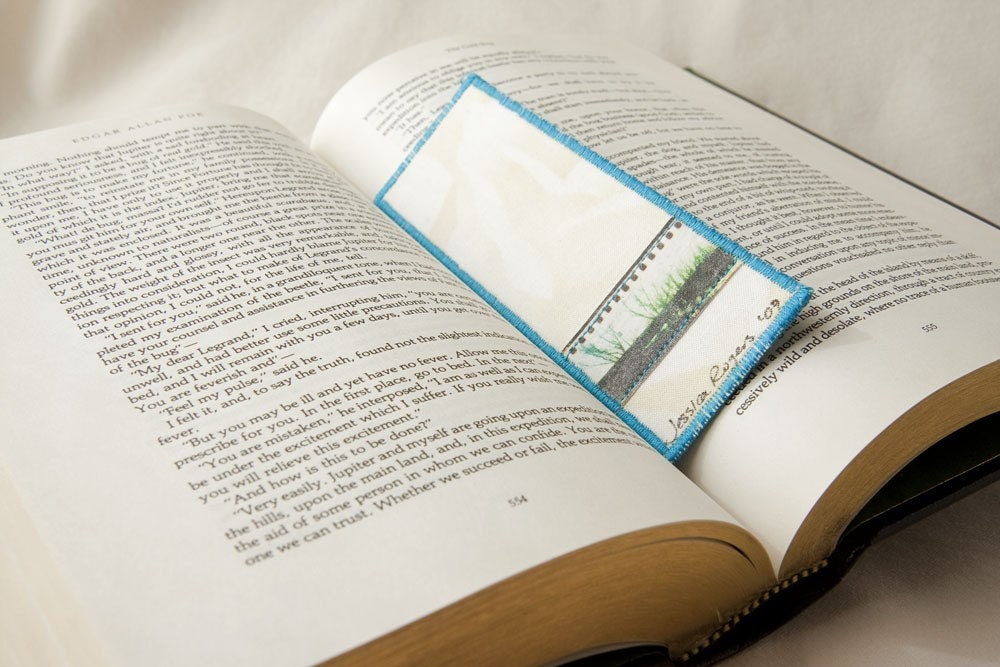 CLEARANCE - Tree Silhouette 2, Fabric Photo Bookmark