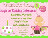 DIGITAL Smash Cake First Birthday Invitation thank you cards and candy bar wrappers available