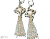 Sterling Silver Pearl Tassels