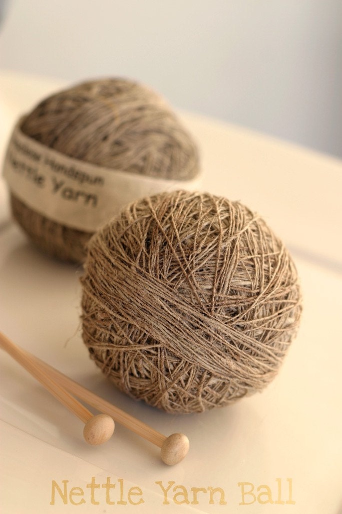 Handspun Nettle Yarn Ball - 200gm