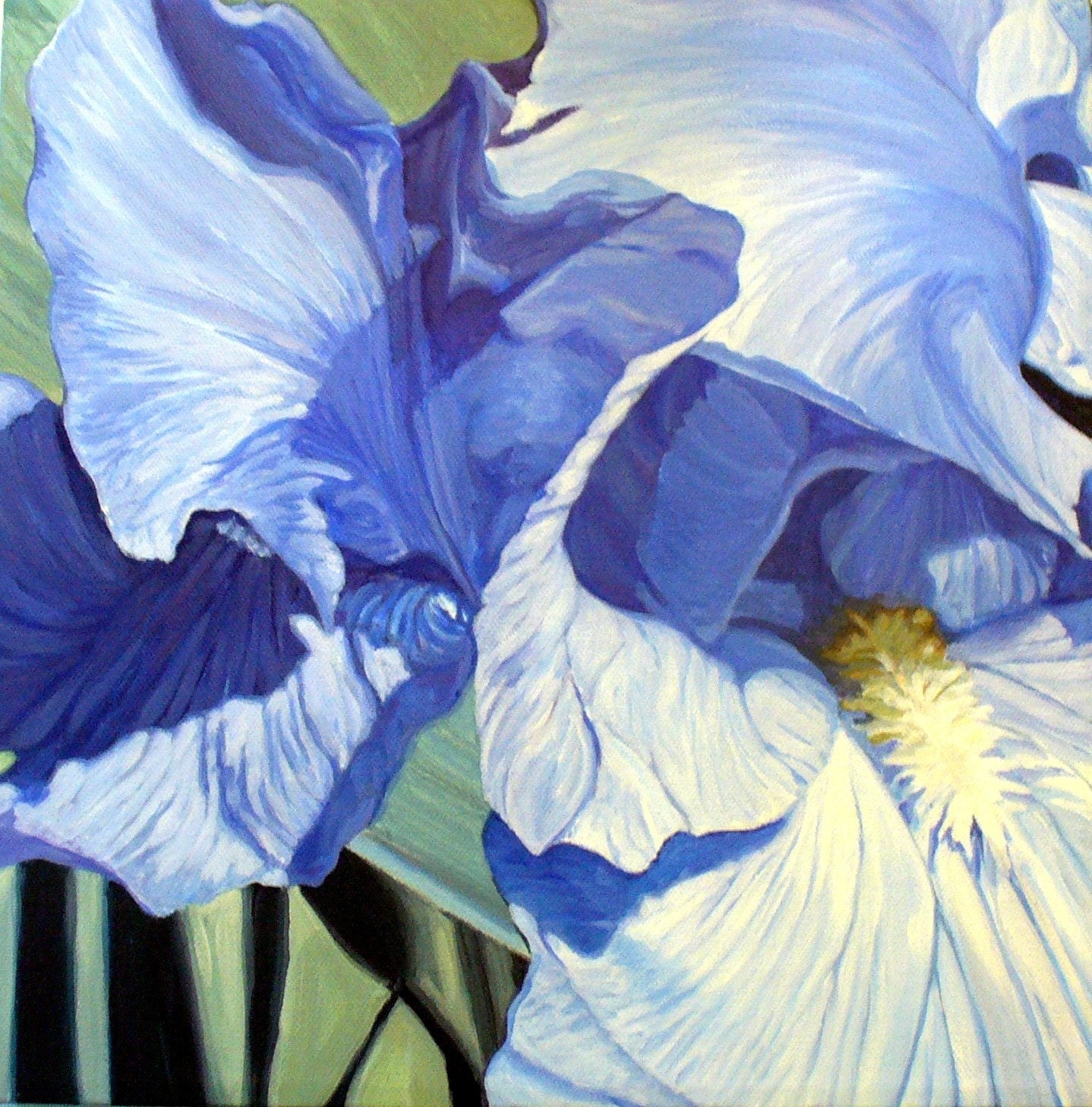 Clearance Sale- 40% off- Purple Majesty- Original Acrylic Flower Painting