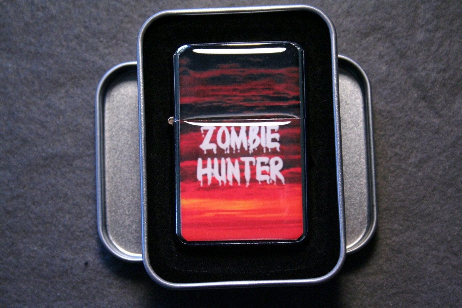 Zombie Hunter Lighter Flip Top Cigarette Lighter