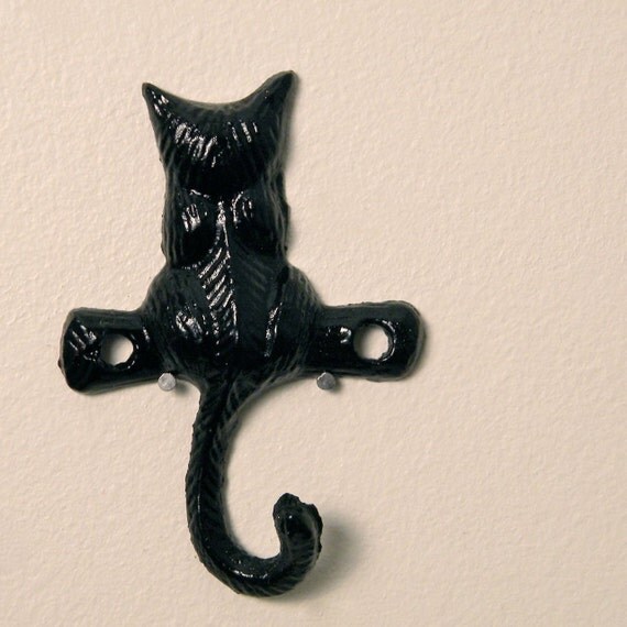lil' kitty wall hook, black