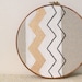 retro embroidered wall decor, chevron stripes