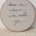 home is wherever i'm with you... embroidered wall art