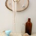 wooden jewelry hanger, peach and gold