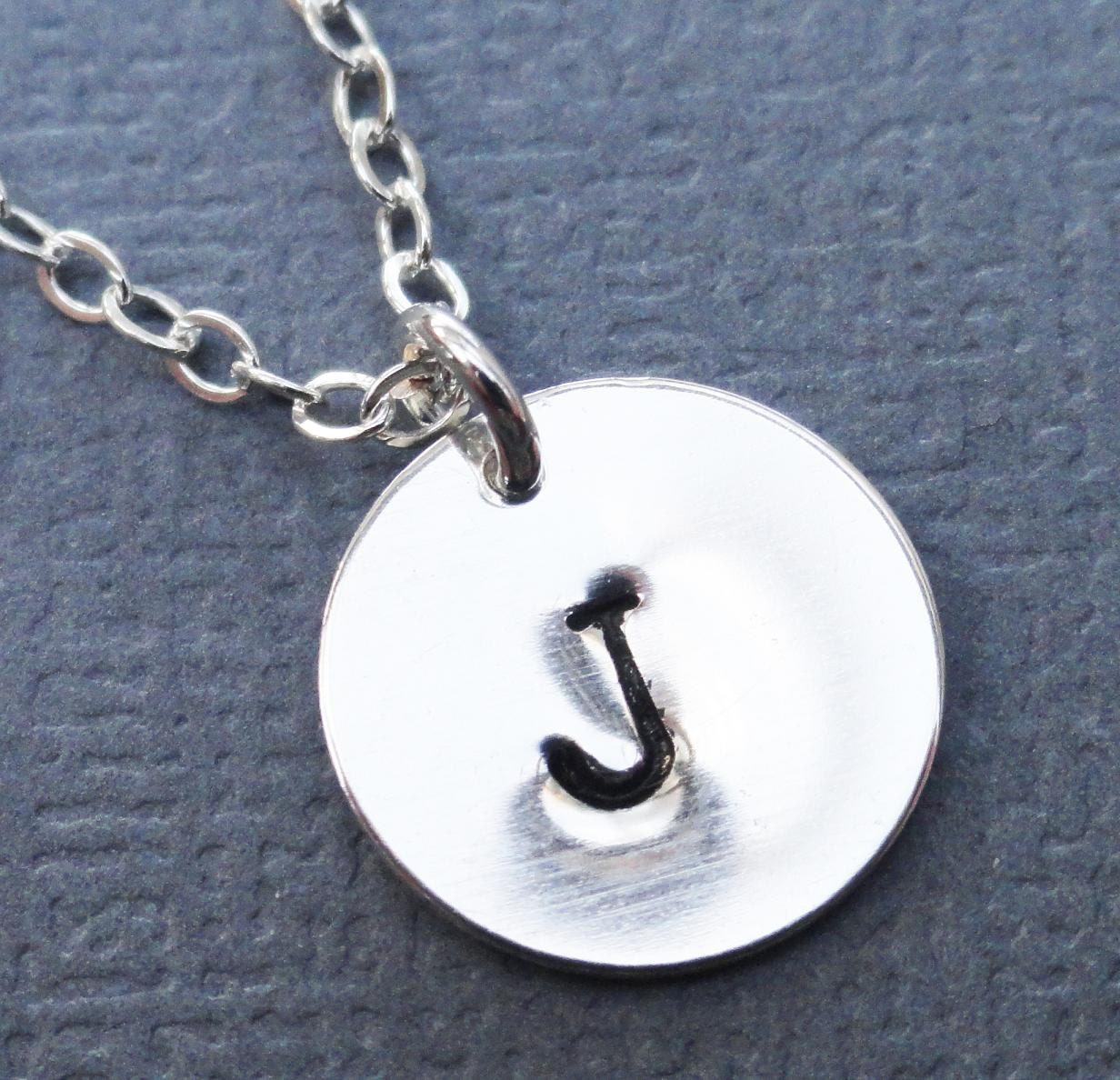 Personalized Initial Necklace All Sterling Silver Layering Necklace Bridesmaids Wedding Party