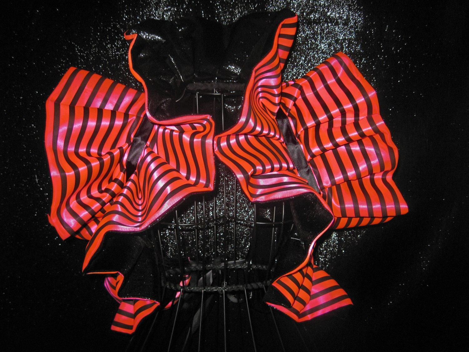 Amazing  Collar Bolero Shrug ....GOTHIC..DRAMATIC...Pink