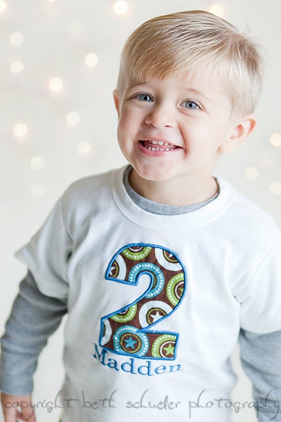 Personalized Birthday Shirt - You Choose your Fabric - by Pocketbaby