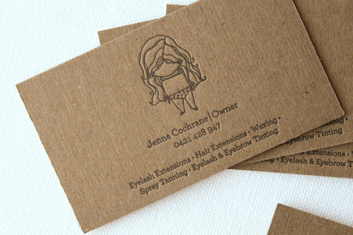 Custom Letterpress Business Cards. Set of 100