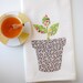 growing plant organic tea towel