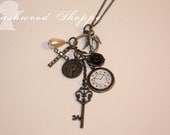 Lovely Lady Jane Vintage Silver charm necklace