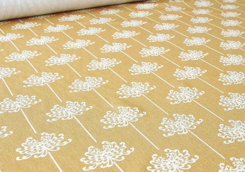Mum - Mustard - Organic Cotton - Yardage