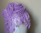 Lilac shawl Organic cotton shawl