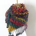 READY to ship - Express delivery via DHL or TNT - Multicolor Turquoise plum mustard red pink Fish scale cashmere mohair shawl