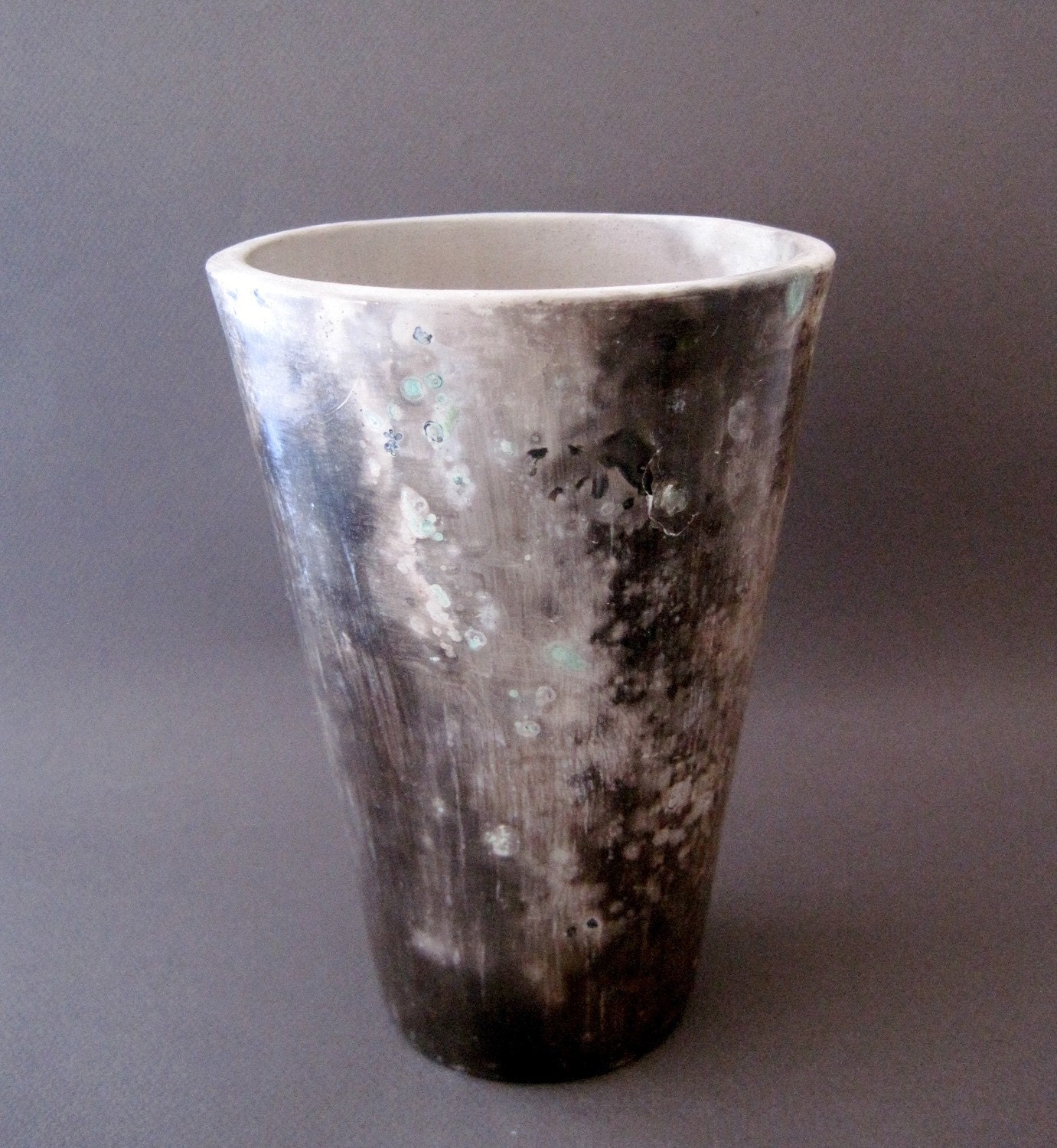 Raku Barrel Fired Vase
