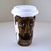 Pet Portrait Custom Ceramic Travel Mug Cat Dog Bird Puppy Kitten Animals Personalize Painted by sewZinski