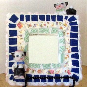 Cupie Cat Framed Mirror