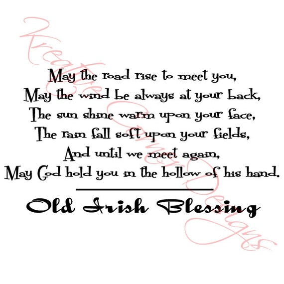 Old Irish Blessing Vinyl Decal
