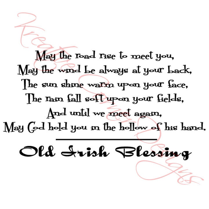 Old Irish Blessing Vinyl Decal