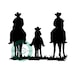Family Riding Horses Vinyl Decal