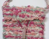 Rhodonite and Apple Agate    Handwoven Treasure Pouch