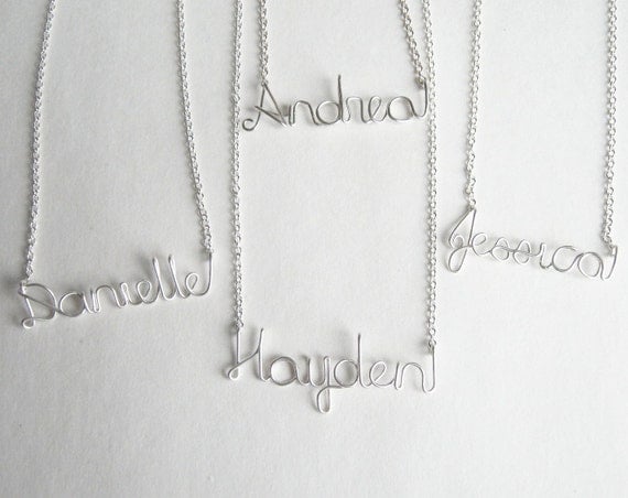 Personalized Custom Name Sterling Silver Necklace