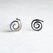 Sterling Silver Sun Swirls Studs. AzizaJewelry