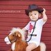 Cowboy Baby Onesie with Sheriff Badge and Six Shooter Belt- SIZE 0-3 MONTH