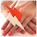 Lightning Bolt Ring Jerseylicious Ceramic - big bold handmade cocktail ring adjustable - LIGHTNING STRIKES TWICE - 4.1 inch