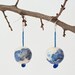 Felted earrings Gzhel / blue white