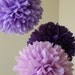 Pansy .. Tissue Paper Poms / Weddings / Bridal Shower / Baby Shower / Birthday / Party Decoration / DIY