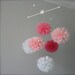 Party Pom Baby Mobile .. Baby's Room Decor / Nursery Decor / Tissue Poms