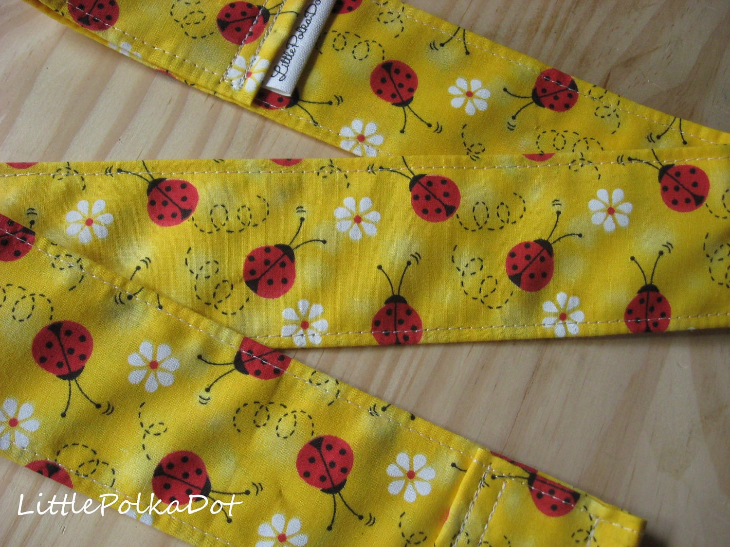 Toddler Leash Handle for stroller or purse (lady bugs)