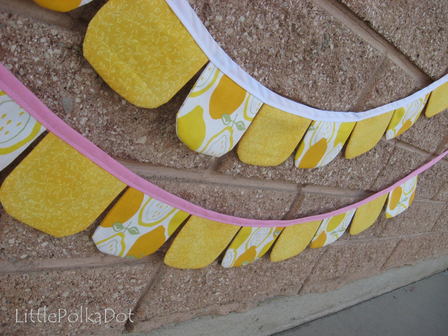 Lemonade Stand, Pink Lemonade, Strawberry Lemonade, Pennant Bunting Fabric Banner, you choose, party banner