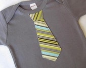 Mommy's Little Man, NEW Baby Gift - Slate Gray Baby Boy Tie Onesie / Bodysuit 0-3, 3-6, 6-12, 12-18 months Clothing, infant, little brother