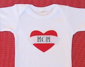 NEW Mommy Gift, Mom Tattoo inspired onesie - Bodysuit Long Sleeve - Heart, Children Clothing Holiday  nb-3, 3-6, 6-12, 12-18m baby boy