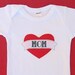 NEW Mommy Gift, Mom Tattoo inspired onesie - Bodysuit Long Sleeve - Heart, Children Clothing Holiday  nb-3, 3-6, 6-12, 12-18m baby boy