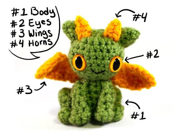 Design Your Own Dragon Amigurumi Crochet Plush Toy