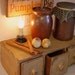 Primitive 3 chest drawers apothecary antique cupboard