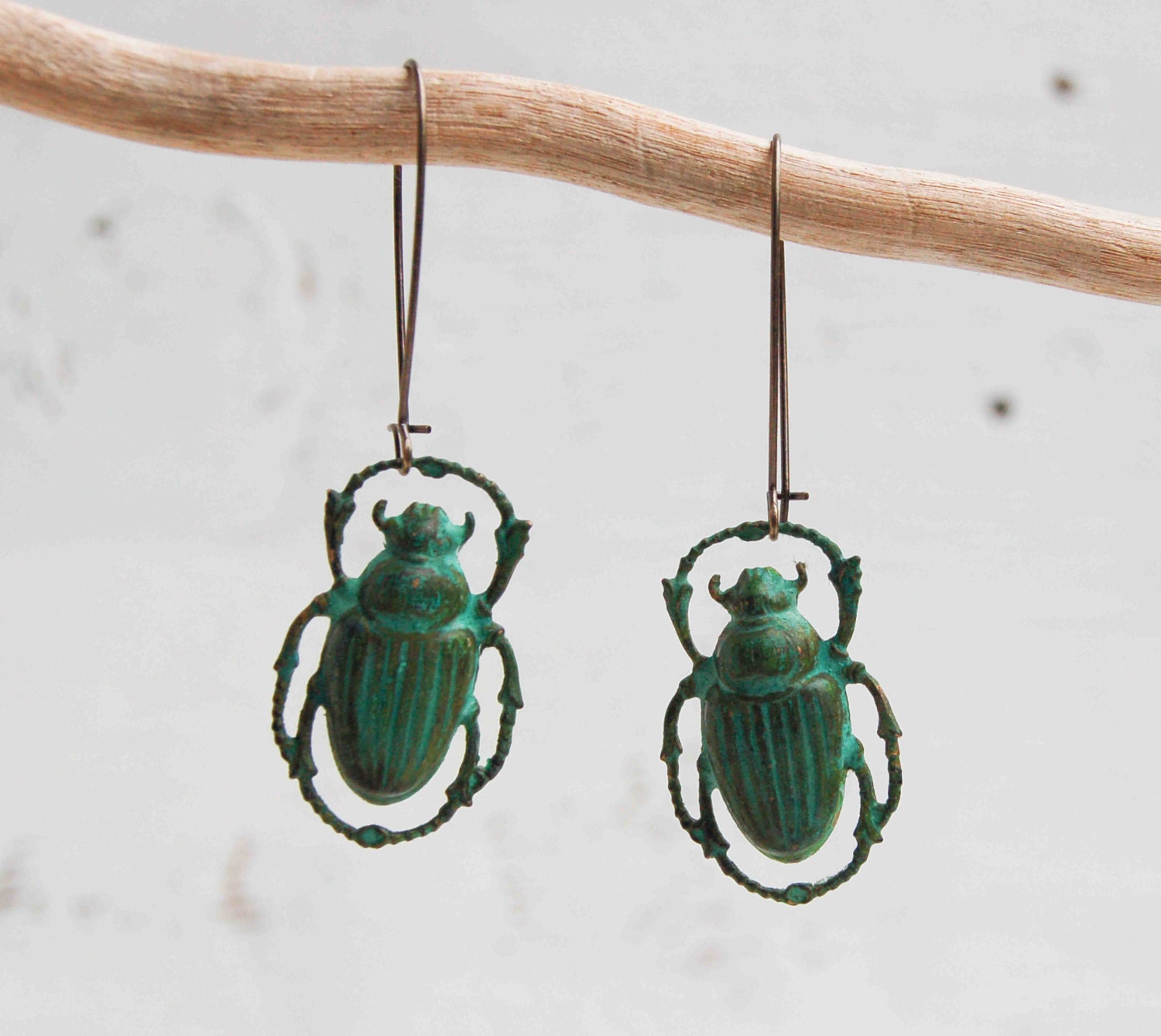 beetle earrings