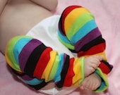Rainbow Stripe Baby Leg Warmers