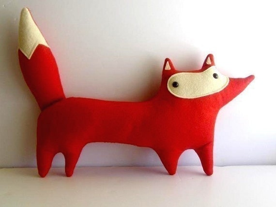 handmade plush red fox, Liam